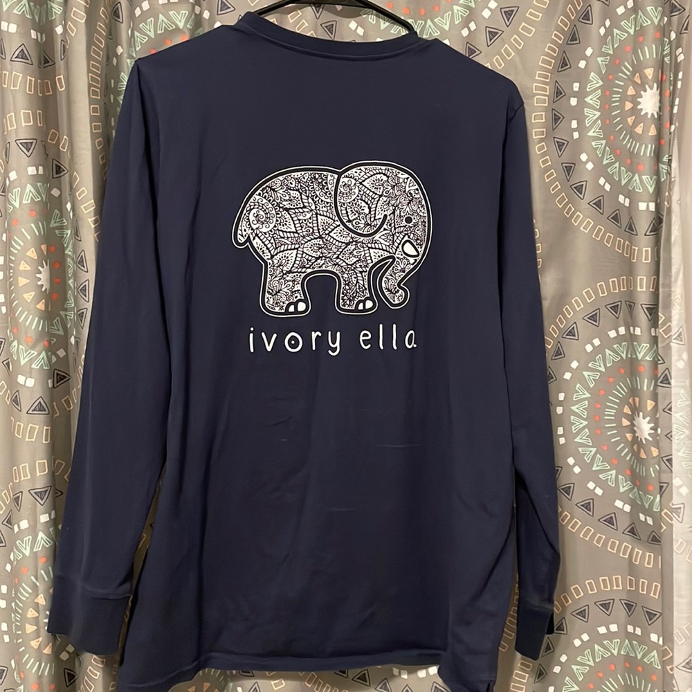 Ivory Ella long sleeve pocket tee